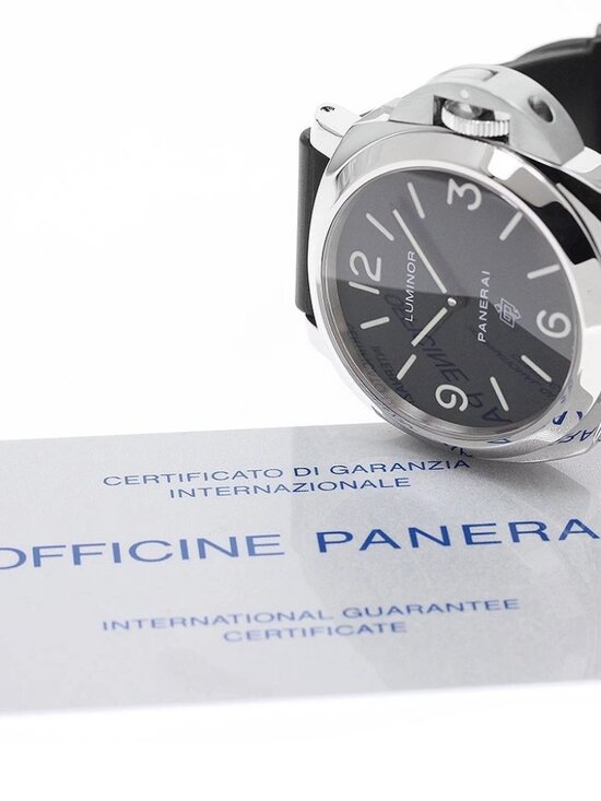 PANERAI Luminor base logo PAM00000 black Dial Hand Winding Men\'s Watch_962487 main image 5